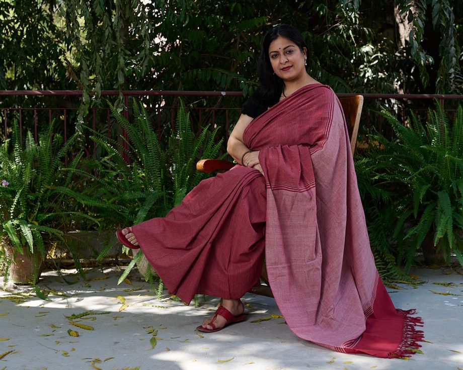 handloom cotton fabric sari Indian sustainable fashion