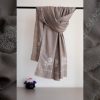 natural pure pashmina with hand embroidered Chikankari